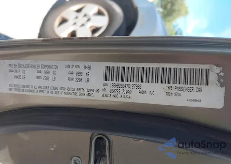 2007 Dodge Caliber from USA, damaged, VIN 1B3HB28B47D127966